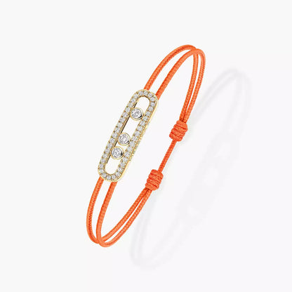 [Luxery]Messika Care(s) pink cord pavé bracelet