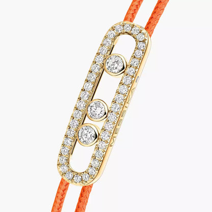 [Luxery]Messika Care(s) pink cord pavé bracelet