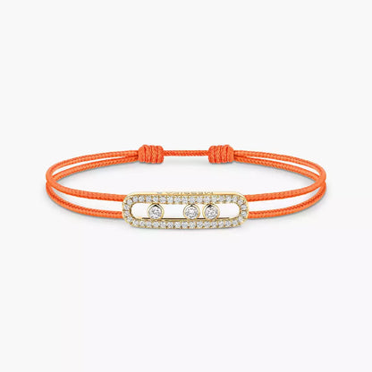 [Luxery]Messika Care(s) pink cord pavé bracelet