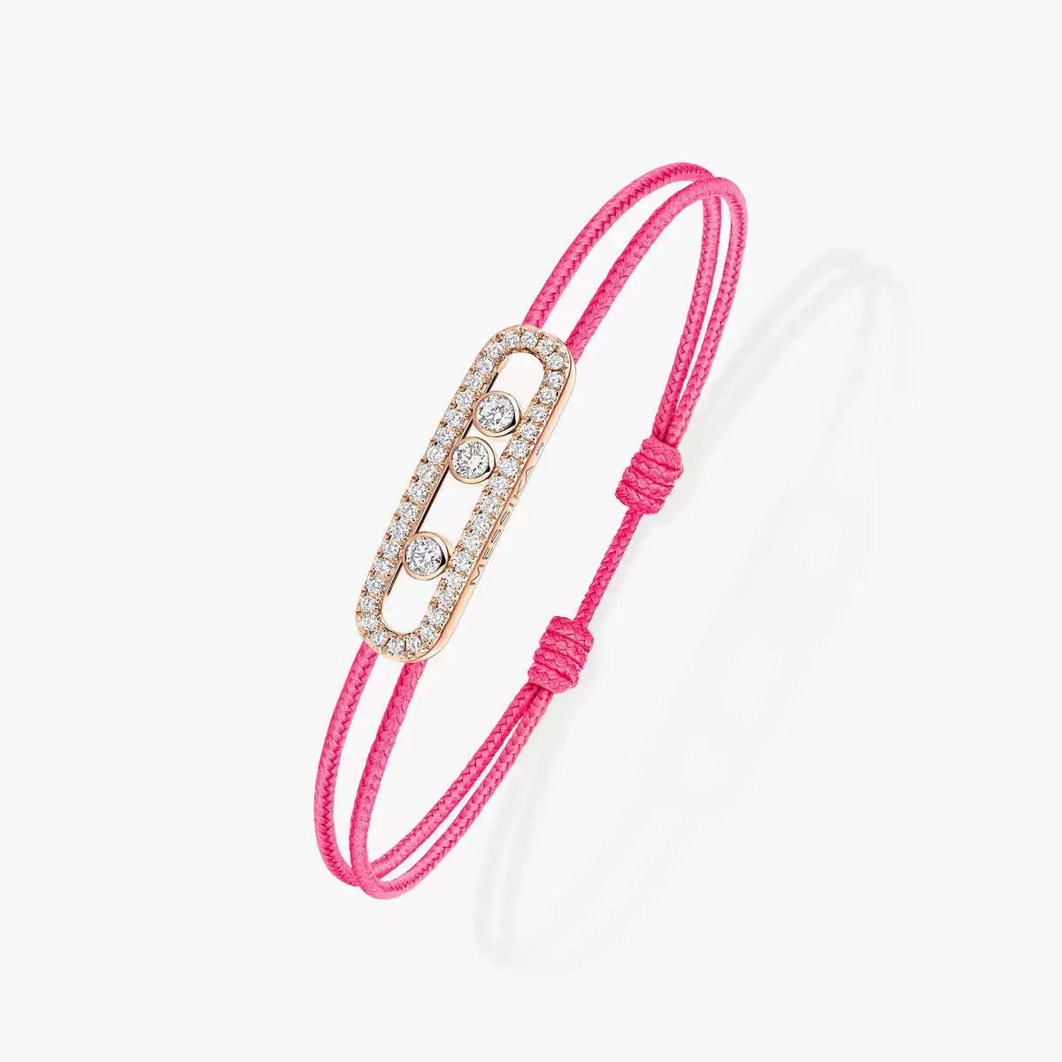 [Luxery]Messika Care(s) pink cord pavé bracelet