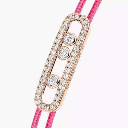 [Luxery]Messika Care(s) pink cord pavé bracelet