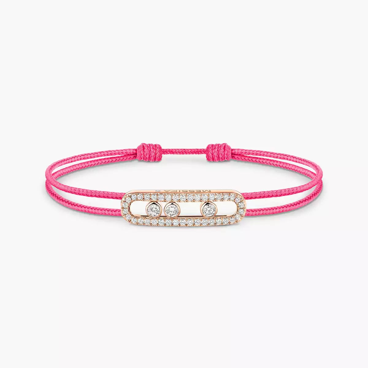 [Luxery]Messika Care(s) pink cord pavé bracelet