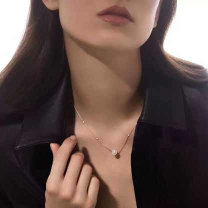 [Luxery]Diamond Necklace 0,20ct Brilliant Shape Joy