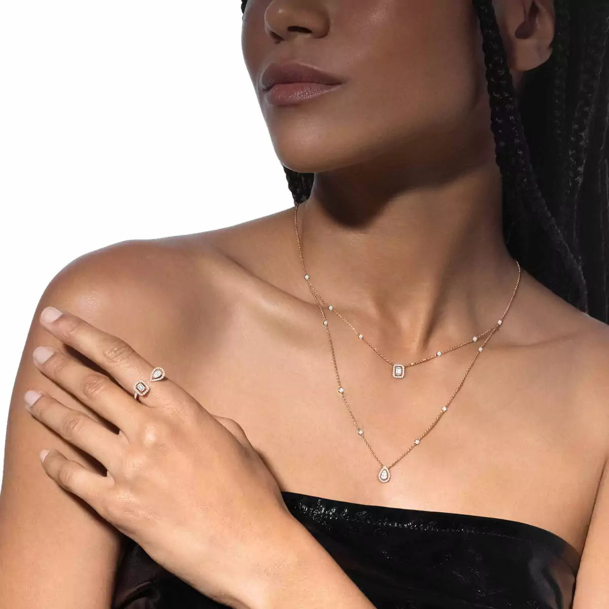 [Luxery]Diamond Necklace My Twin 2 Rows