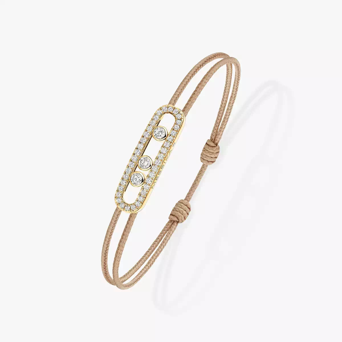 [Luxery]Messika Care(s) pink cord pavé bracelet