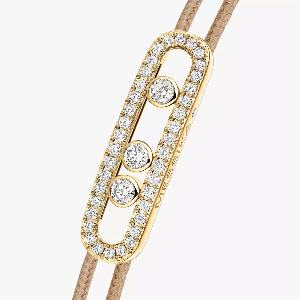 [Luxery]Messika Care(s) pink cord pavé bracelet