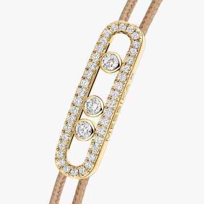 [Luxery]Messika Care(s) pink cord pavé bracelet