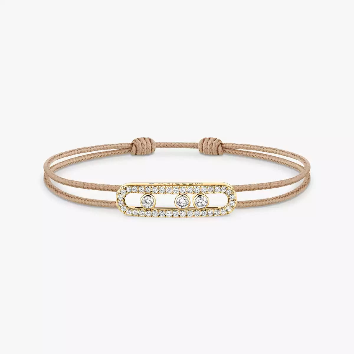 [Luxery]Messika Care(s) pink cord pavé bracelet