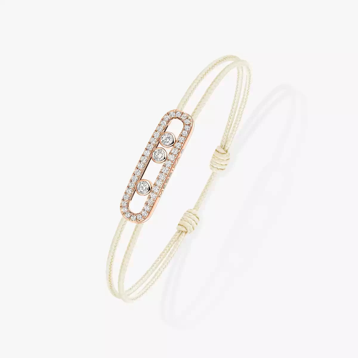 [Luxery]Messika Care(s) pink cord pavé bracelet