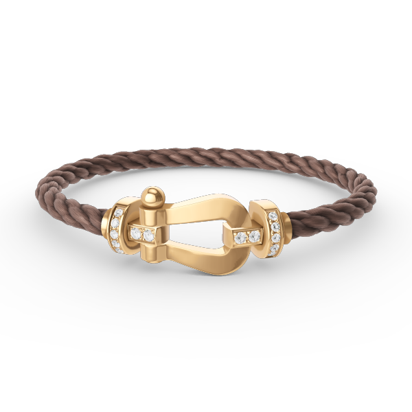 [Luxery]FORCE LARGE HORSESHOE HALF DIAMOND BRACELET GOLD