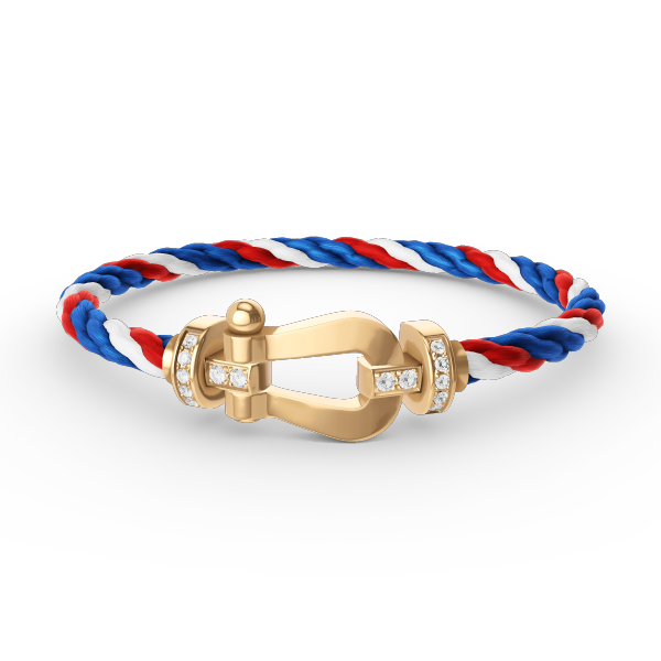 [Luxery]FORCE LARGE HORSESHOE HALF DIAMOND BRACELET GOLD