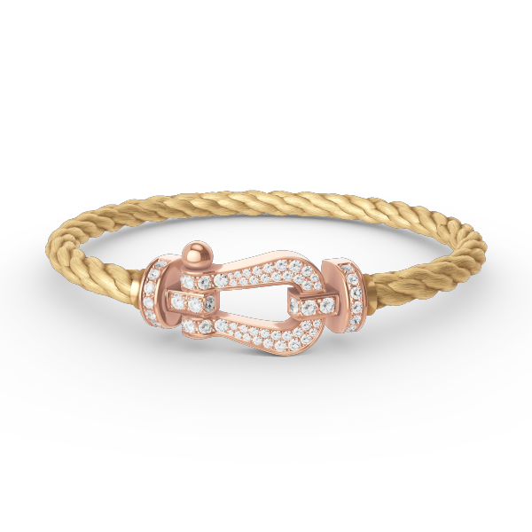 [Luxery]FORCE LARGE HORSESHOE FULL DIAMOND BRACELET ROSE GOLD