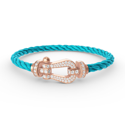[Luxery]FORCE LARGE HORSESHOE FULL DIAMOND BRACELET ROSE GOLD
