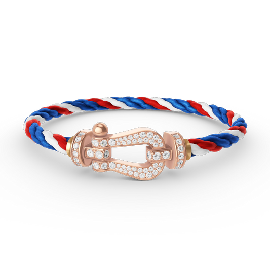 [Luxery]FORCE LARGE HORSESHOE FULL DIAMOND BRACELET ROSE GOLD