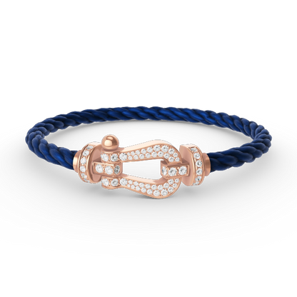 [Luxery]FORCE LARGE HORSESHOE FULL DIAMOND BRACELET ROSE GOLD