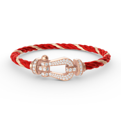 [Luxery]FORCE LARGE HORSESHOE FULL DIAMOND BRACELET ROSE GOLD