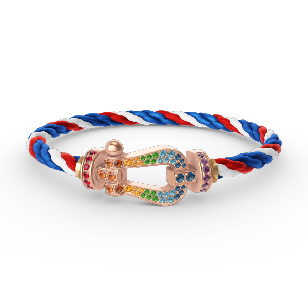 [Luxery]FORCE LARGE HORSESHOE  COLORED DIAMOND BRACELET ROSE GOLD