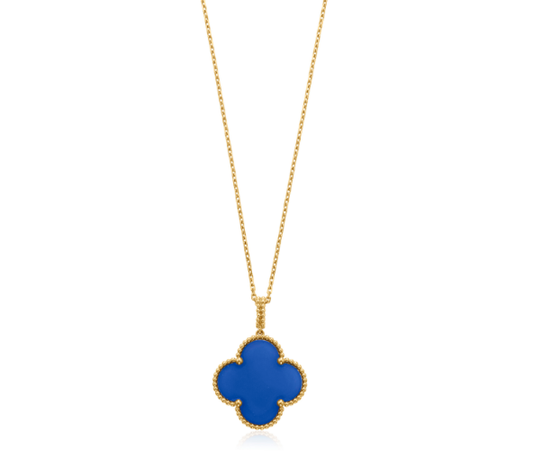 [Luxery]CLOVER 25MM NECKLACE TURQUOISE ROSE GOLD