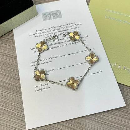 [Luxery] CLOVER 5 MOTIF LASER BRACELET COLLECTION