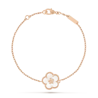 [Luxery]LUCKY WHITE MOP PLUM BLOSSOM  BRACELET
