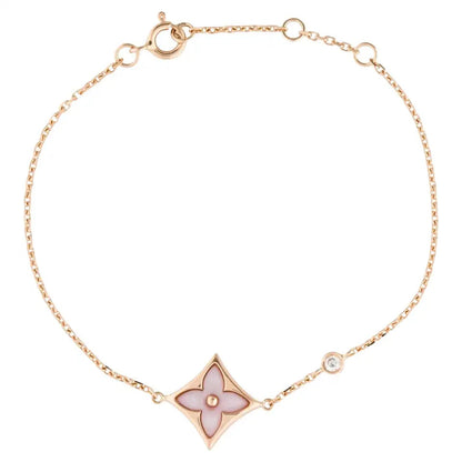 [Luxery]STAR 1 DIAMOND PINK GOLD BRACELET