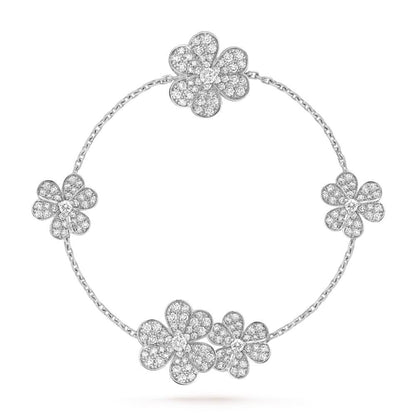 [Luxery]FRIVOLE SILVER 5 FLOWERS BRACELET