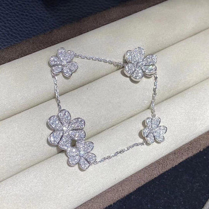 [Luxery]FRIVOLE SILVER 5 FLOWERS BRACELET