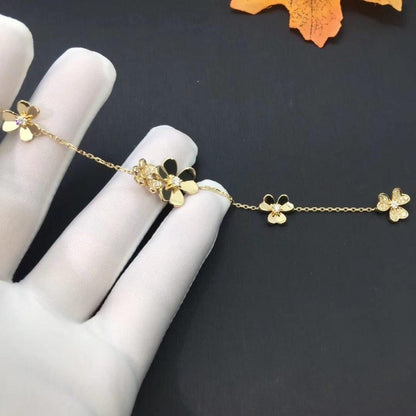 [Luxery]FRIVOLE GOLD 5 FLOWERS BRACELET