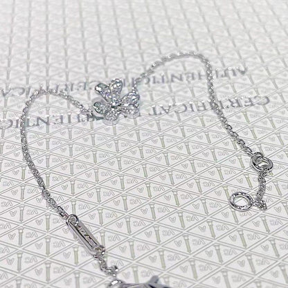 [Luxery]FRIVOLE SILVER FLOWER DIAMOND BRACELET