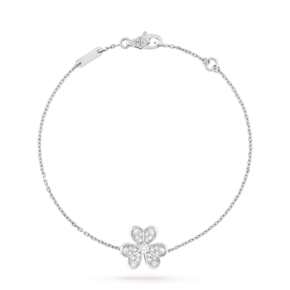 [Luxery]FRIVOLE SILVER FLOWER DIAMOND BRACELET