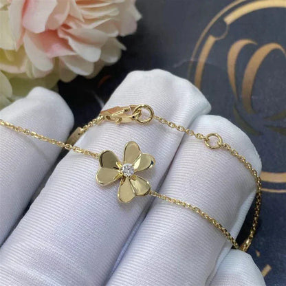 [Luxery]FRIVOLE GOLD FLOWER PINK MALACHITE BRACELET