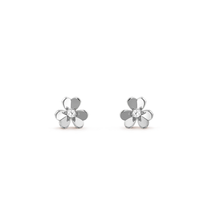 [Luxery]FRIVOLE MINI SILVER FLOWER EARRINGS