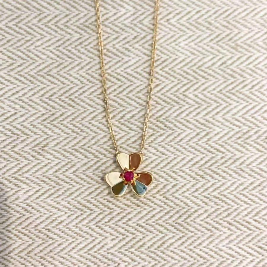 [Luxery]FRIVOLE GOLD FLOWER NECKLACE