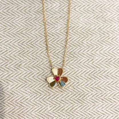 [Luxery]FRIVOLE GOLD FLOWER NECKLACE
