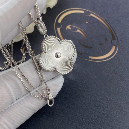 [Luxery]CLOVER 25MM SILVER BIG CLOVER NECKLACE