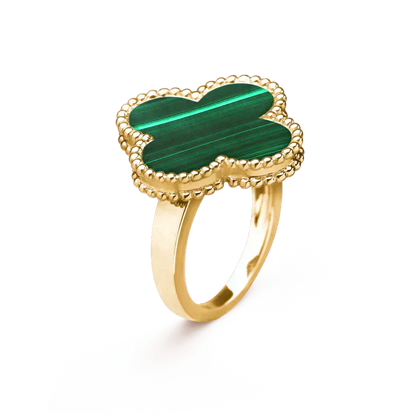 [Luxery]CLOVER MALACHITE RING