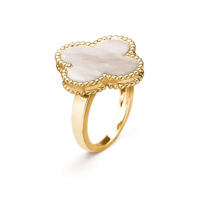 [Luxery]CLOVER WHITE MOP RING