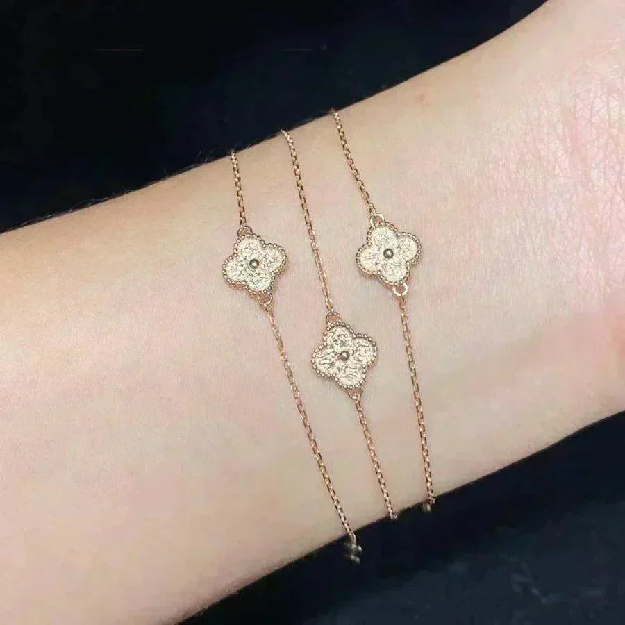 [Luxery]CLOVER SINGLE FLOWER BRACELET