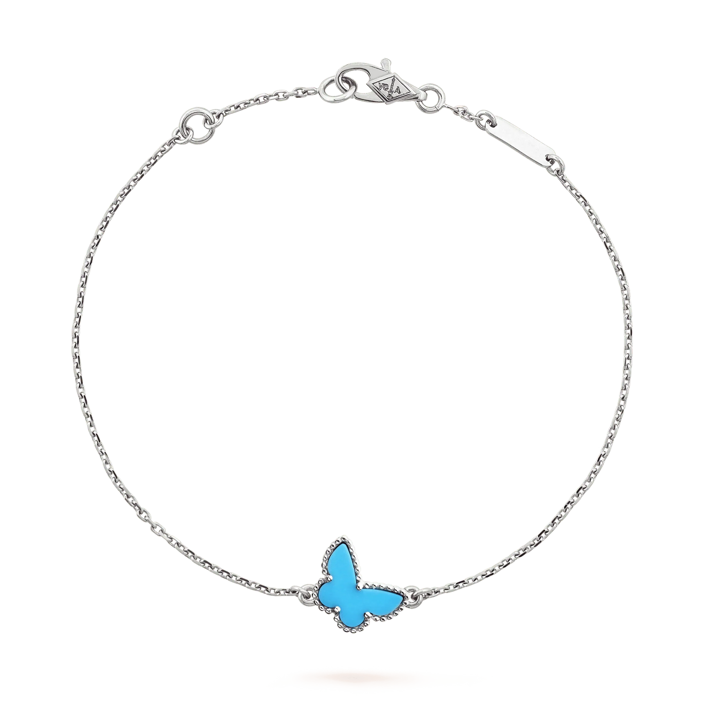 [Luxery]BUTTERFLY TURQUOISE BUTTERFLY BRACELET SILVER