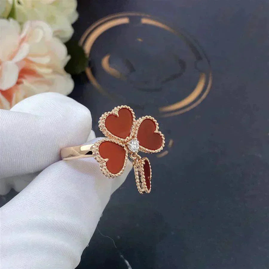 [Luxery]SWEET CLOVER CARNELIAN RING