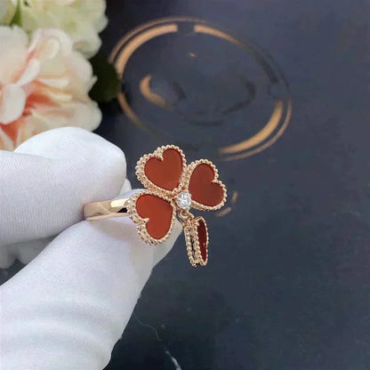[Luxery]SWEET CLOVER CARNELIAN RING