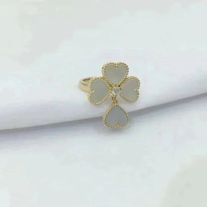 [Luxery]SWEET CLOVER WHITE MOP RING