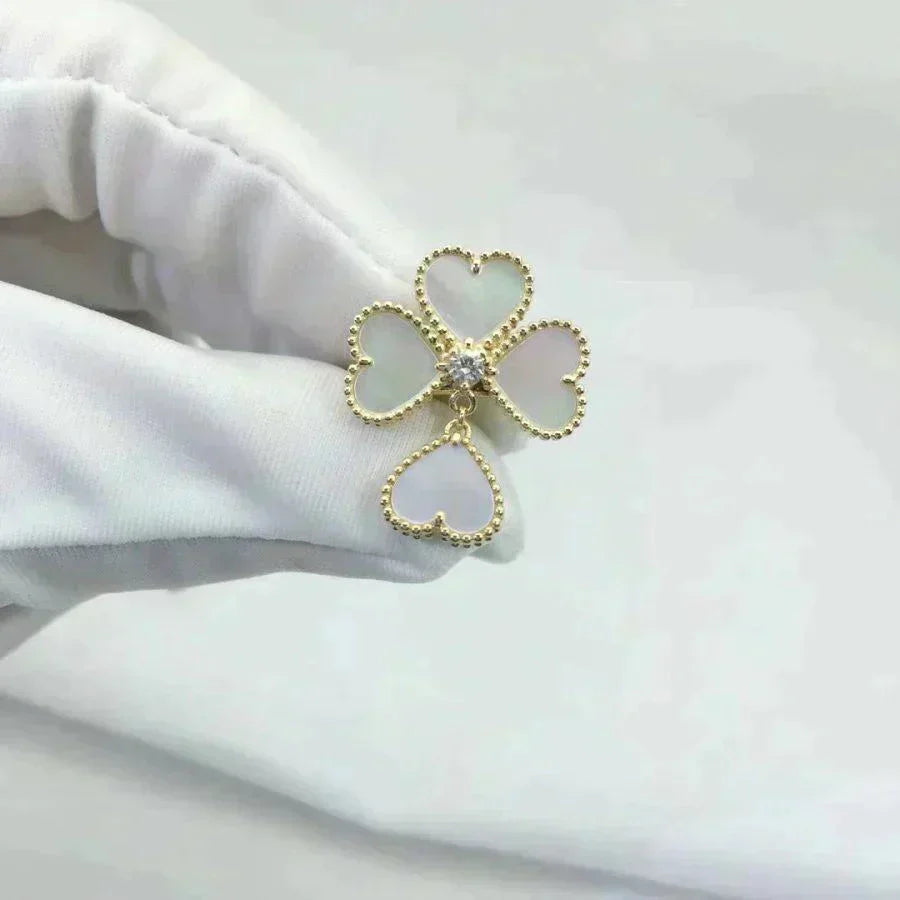 [Luxery]SWEET CLOVER WHITE MOP RING
