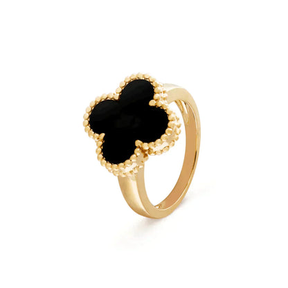 [Luxery]CLOVER ONYX RING