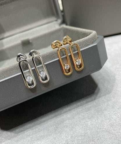 [Luxery]MOVE UNO SMALL 1 DIAMOND EARRINGS