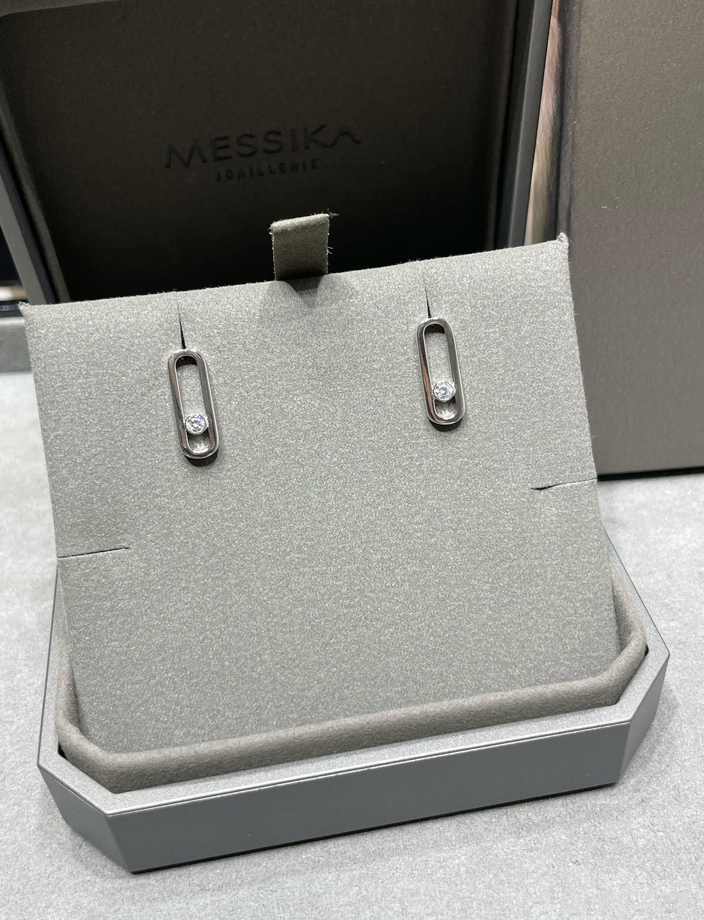 [Luxery]MOVE UNO SMALL 1 DIAMOND EARRINGS