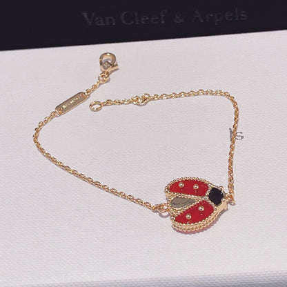 [Luxery]LUCKY SPRING 1 MOTIF PINK GOLD BRACELET