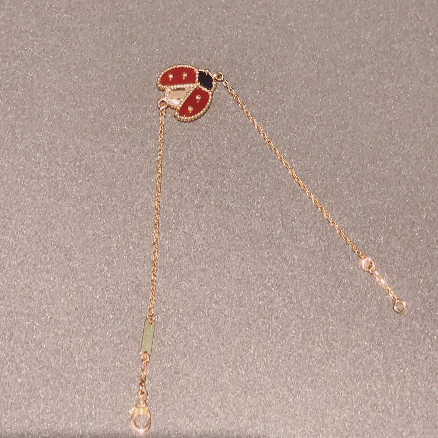 [Luxery]LUCKY SPRING 1 MOTIF PINK GOLD BRACELET