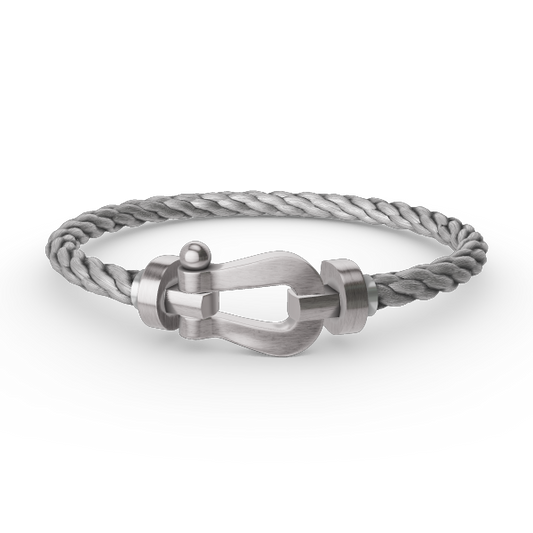 [Luxery]FORCE LARGE HORSESHOE NO DIAMOND BRACELET SILVER