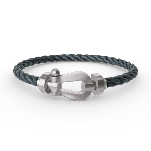 [Luxery]FORCE LARGE HORSESHOE NO DIAMOND BRACELET SILVER